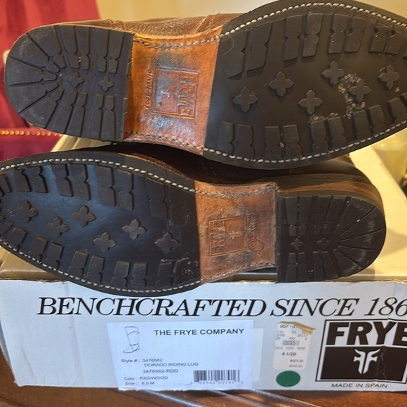 Frye Brown Leather Riding Boots - Picture 3 of 8